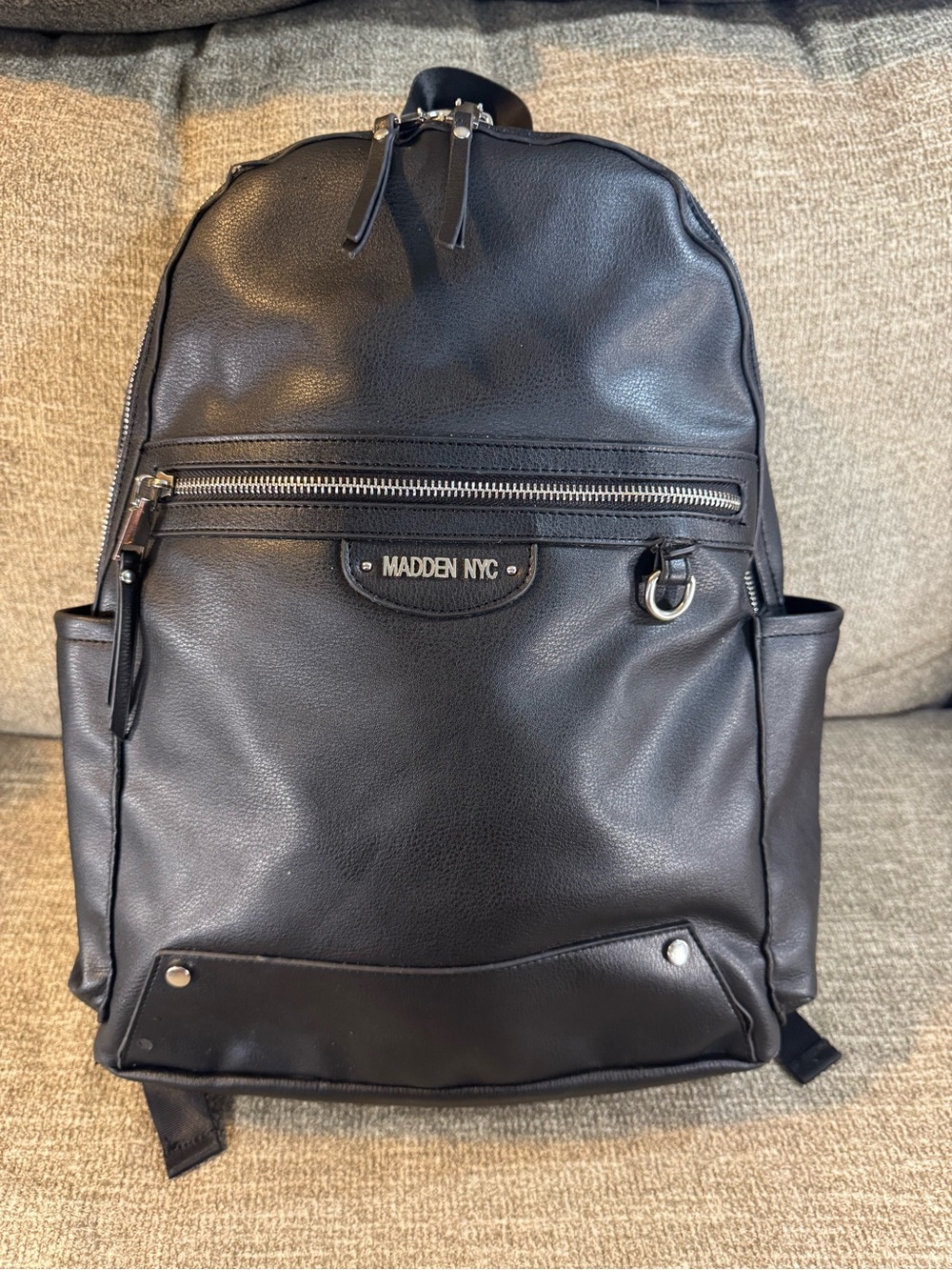 Madden NYC Juniors Dome 17" Laptop Black Backpack 17x13x10